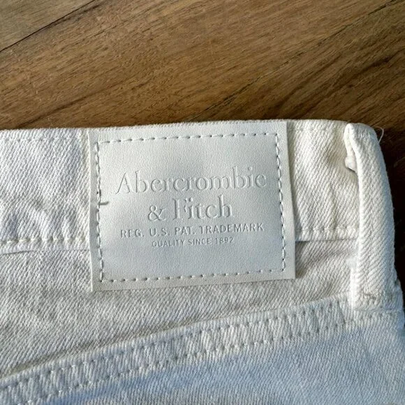 Abercrombie Skinny White Distressed Jeans Felix Stretch 32x34 - Picture 9 of 11
